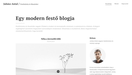 Művész blog sablon