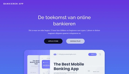 Online Bankieren Website Sjabloon