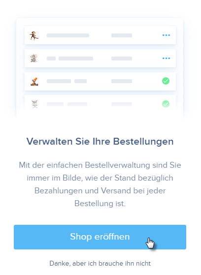 Online-Shop zur Webseite hinzufügen