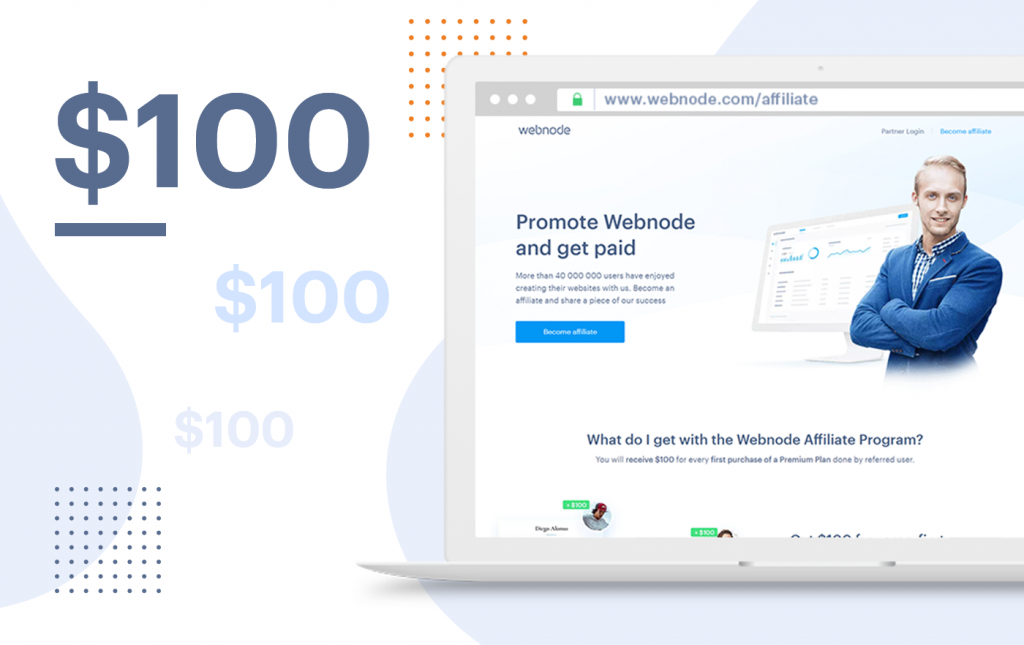 Become Webnodes Affiliate and earn 100USD for any Premium Package