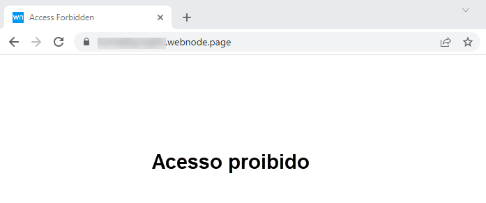 Acesso proibido pelo filtro