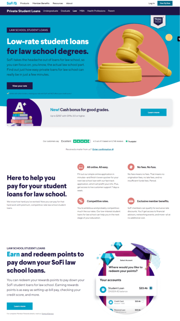 High-converting landing pages example