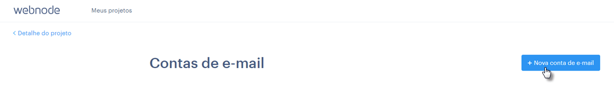 Criar nova conta de e-mail Webnode