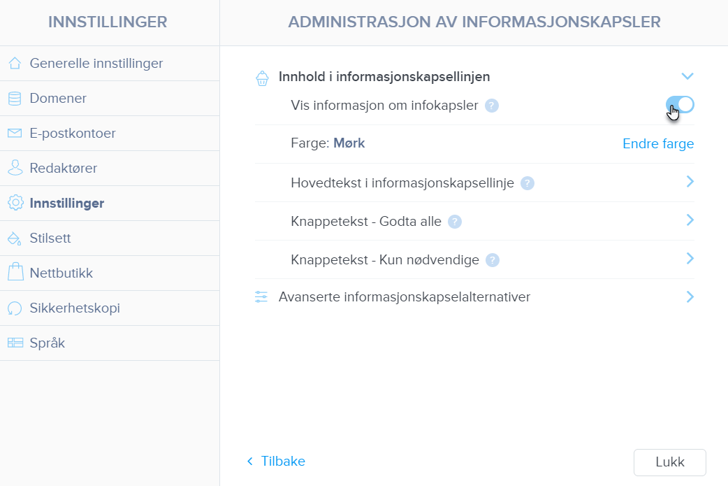 Vis informasjon om infokapsler